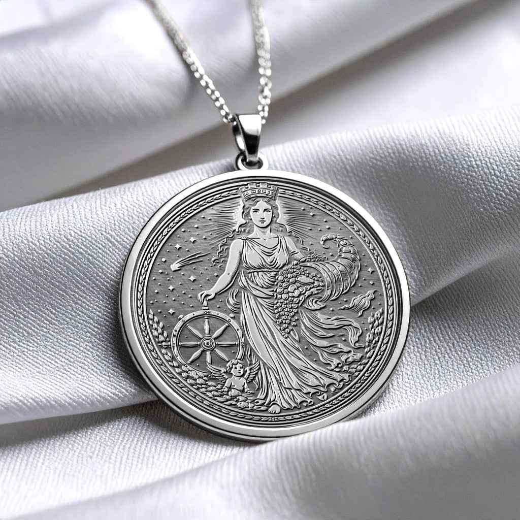 Tyche Necklace Goddess of Luck Pendant