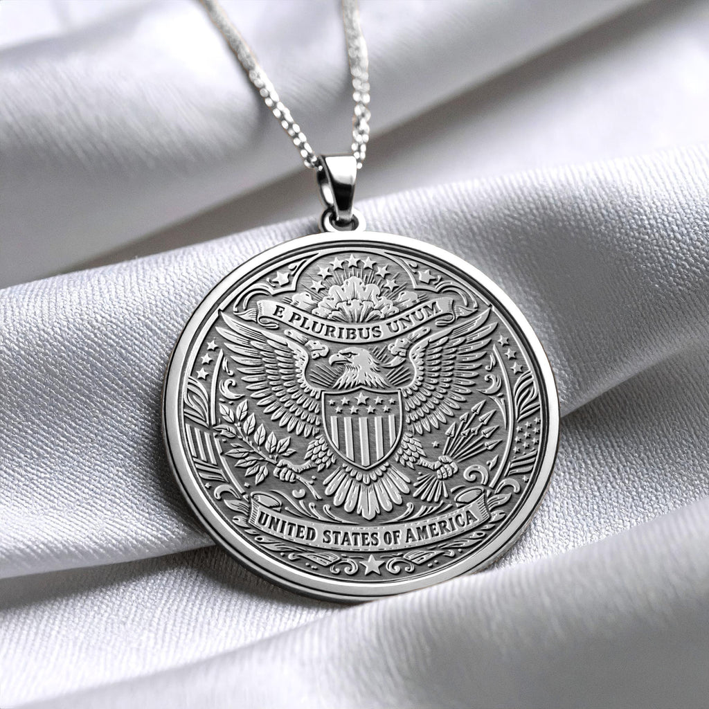 American Coat of Arms Necklace – Freedom, Strength & Unity
