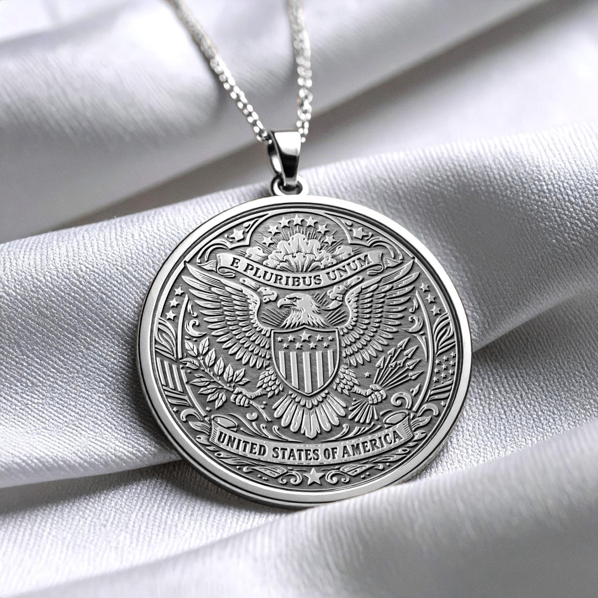 American Coat of Arms Necklace – Freedom, Strength & Unity