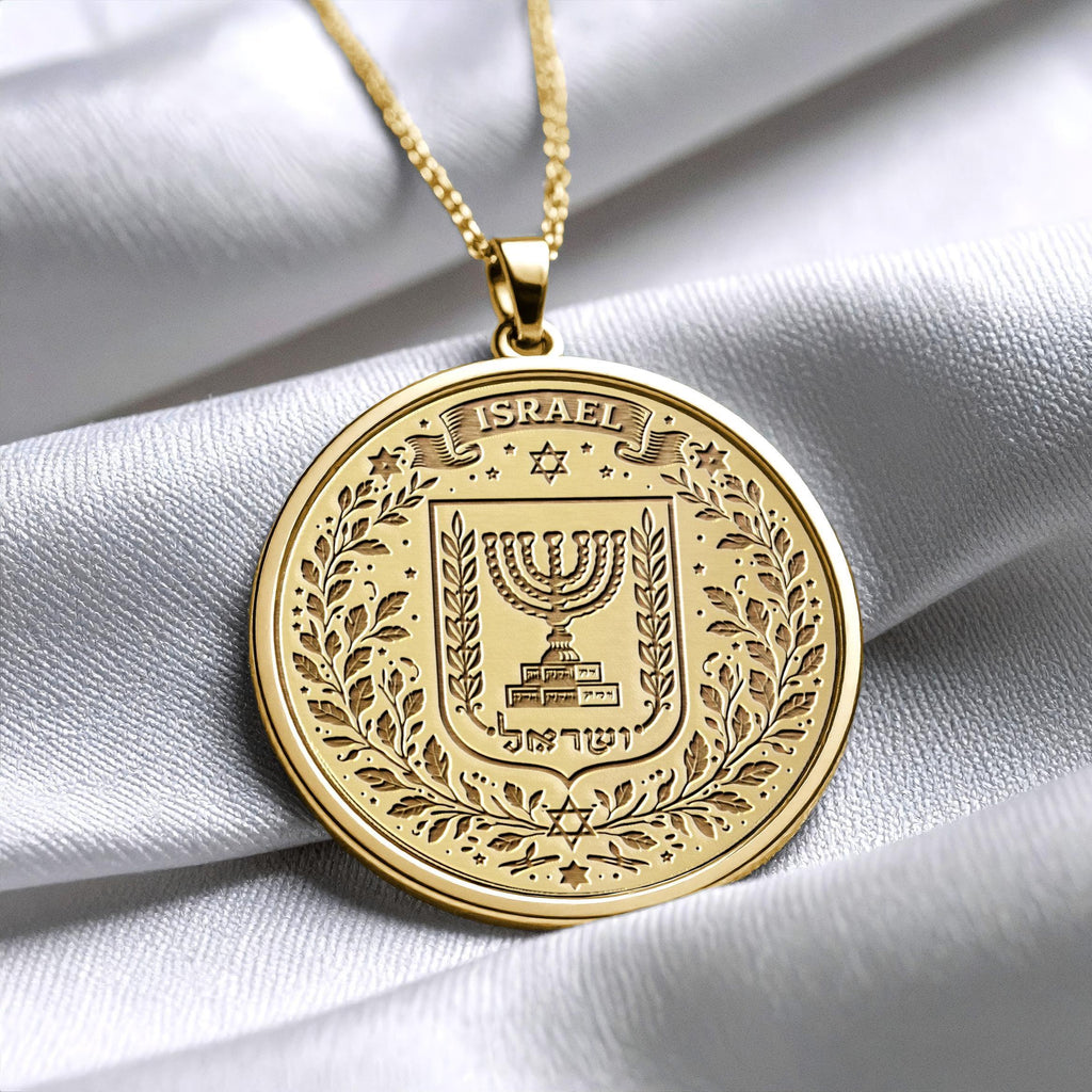 Israel Coat of Arms Necklace – Heritage, Strength & Unity