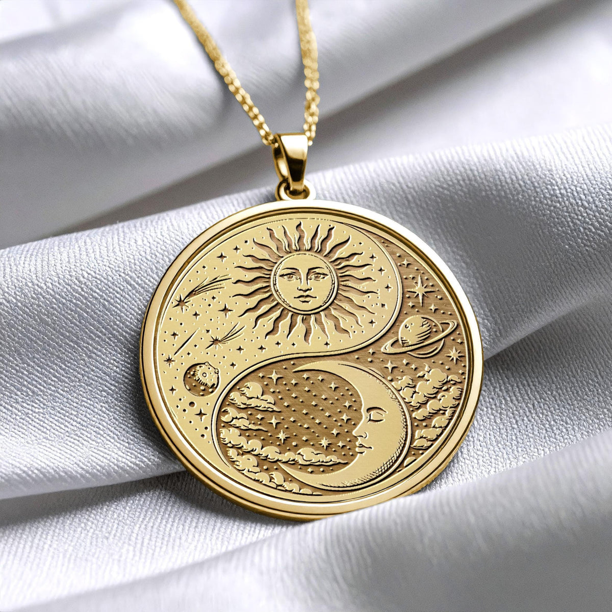 Sun and Moon Yin Yang Harmony Pendant