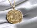 Canadian Royal Crest Necklace, Historic Heritage Symbol Pendant, Classic Style