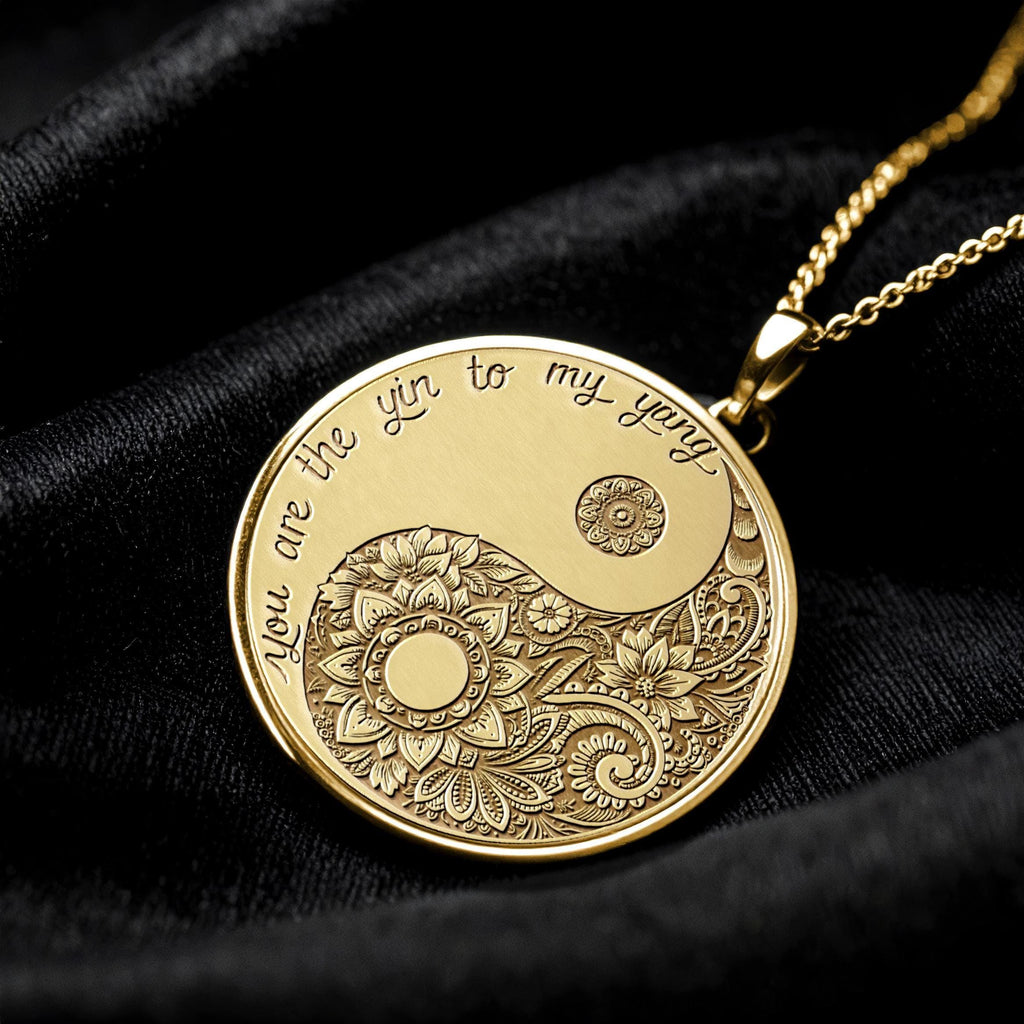 Yin Yang Necklace -  Silver Unisex Pendant for Balance – Gift for Girlfriend, Birthday or Celebration
