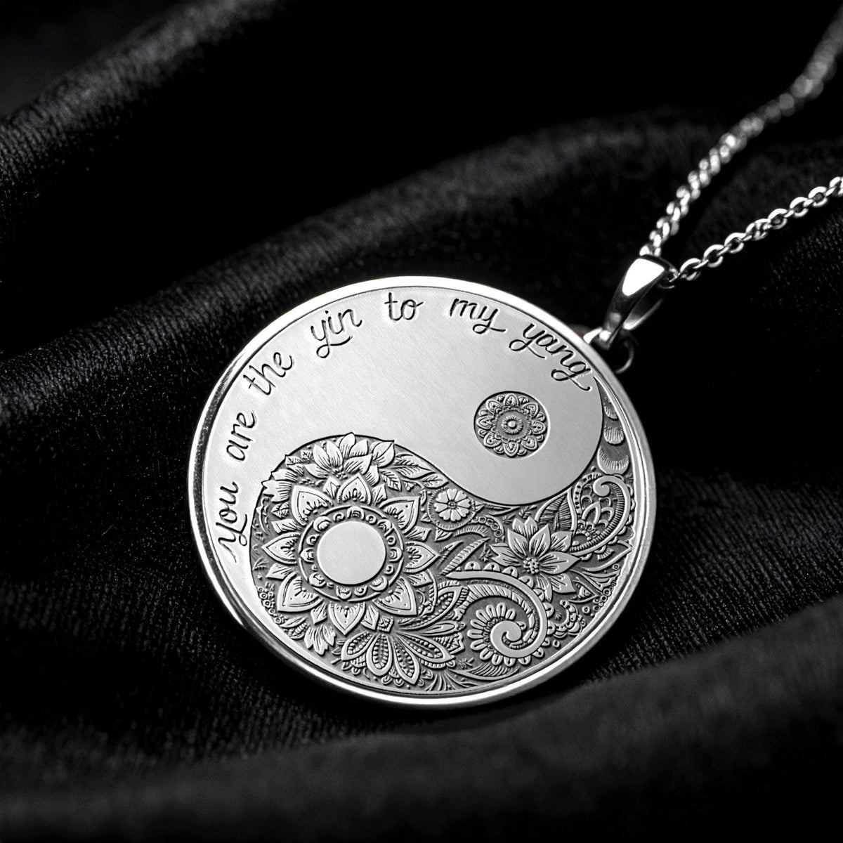 Yin Yang Necklace -  Silver Unisex Pendant for Balance – Gift for Girlfriend, Birthday or Celebration