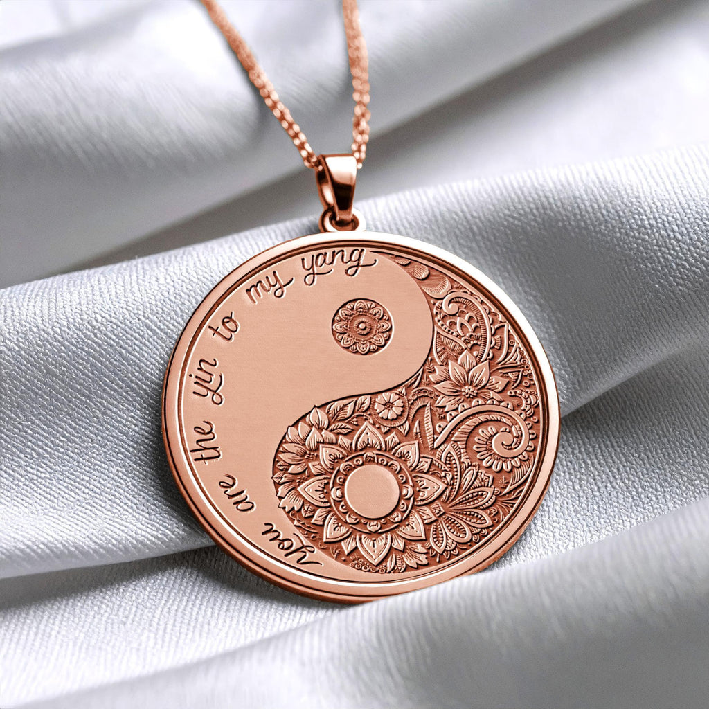 Yin Yang Necklace -  Silver Unisex Pendant for Balance – Gift for Girlfriend, Birthday or Celebration