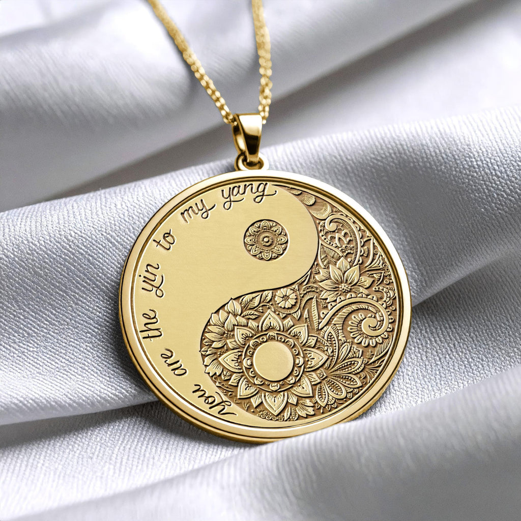 Yin Yang Necklace -  Silver Unisex Pendant for Balance – Gift for Girlfriend, Birthday or Celebration
