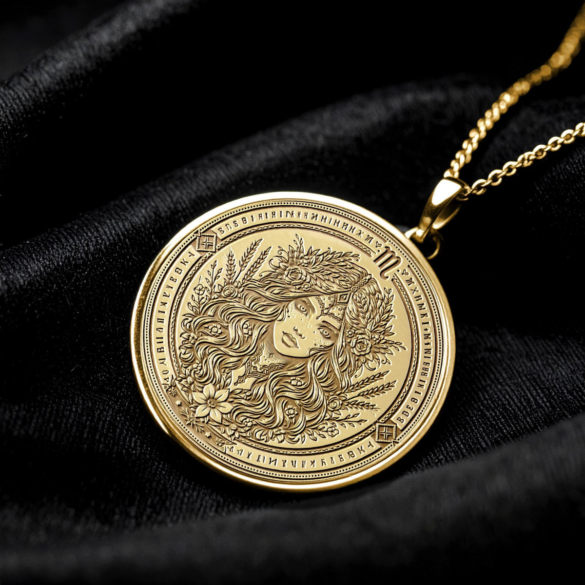 Virgo Zodiac Necklace – Wisdom, Precision & Inner Balance