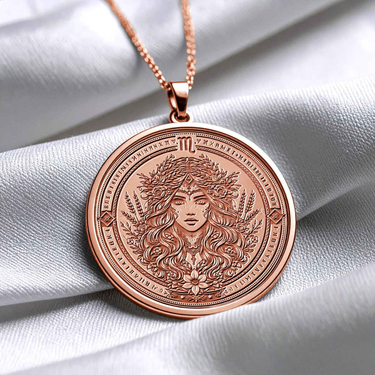 Virgo Zodiac Necklace – Wisdom, Precision & Inner Balance