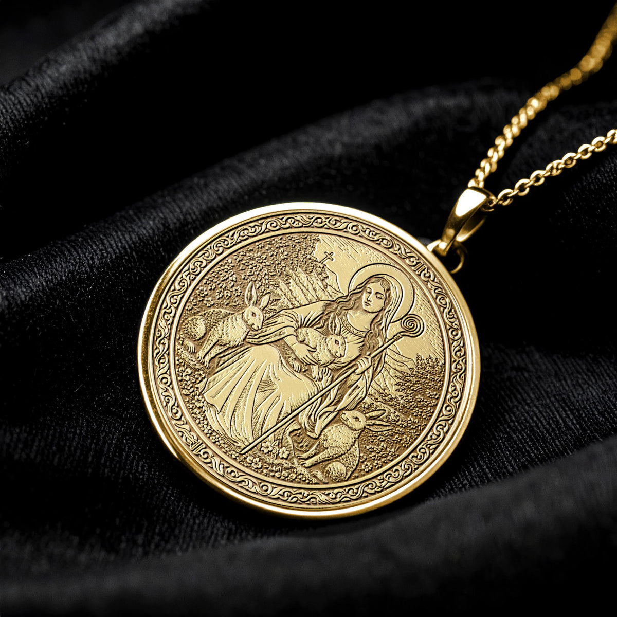 Saint Melangell Pendant – Protection, Compassion & Sacred Peace