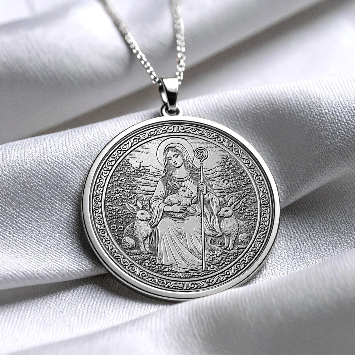 Saint Melangell Pendant – Protection, Compassion & Sacred Peace