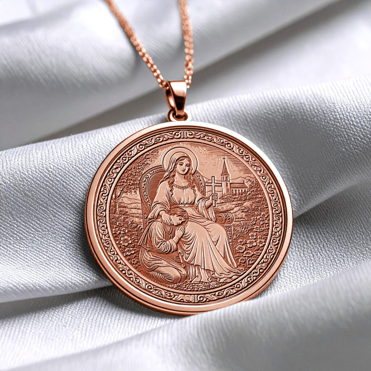 Saint Dymphna Pendant – Healing, Protection & Inner Peace