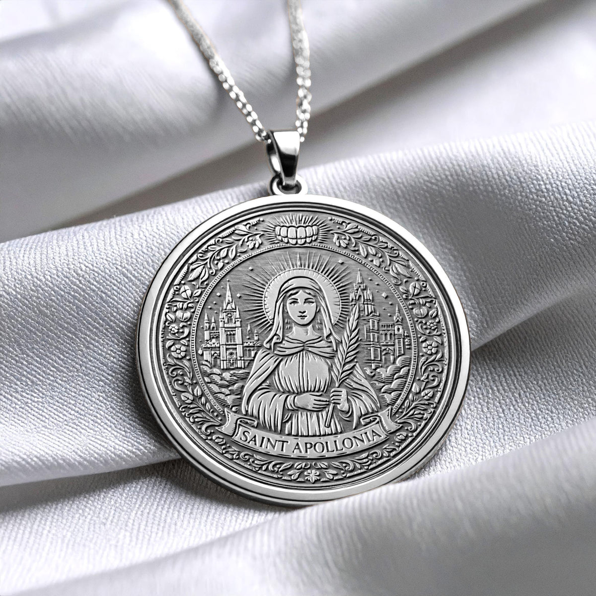 Saint Apollonia Pendant – Grace, Resilience & Sacred Protection
