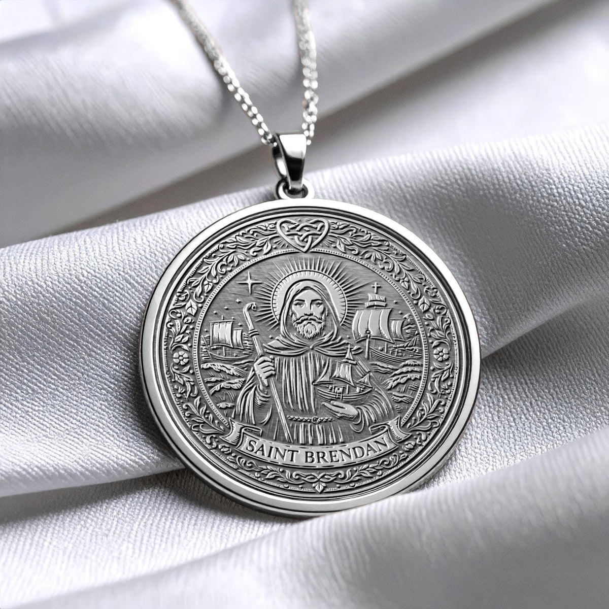 Saint Brendan Pendant – Courage, Journey & Divine Guidance