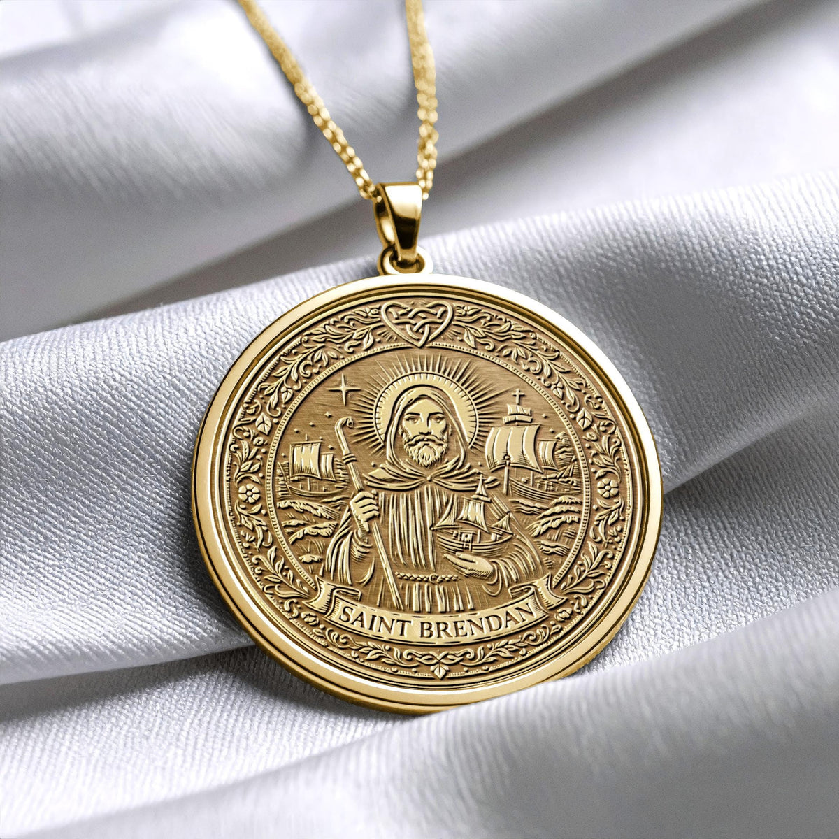 Saint Brendan Pendant – Courage, Journey & Divine Guidance