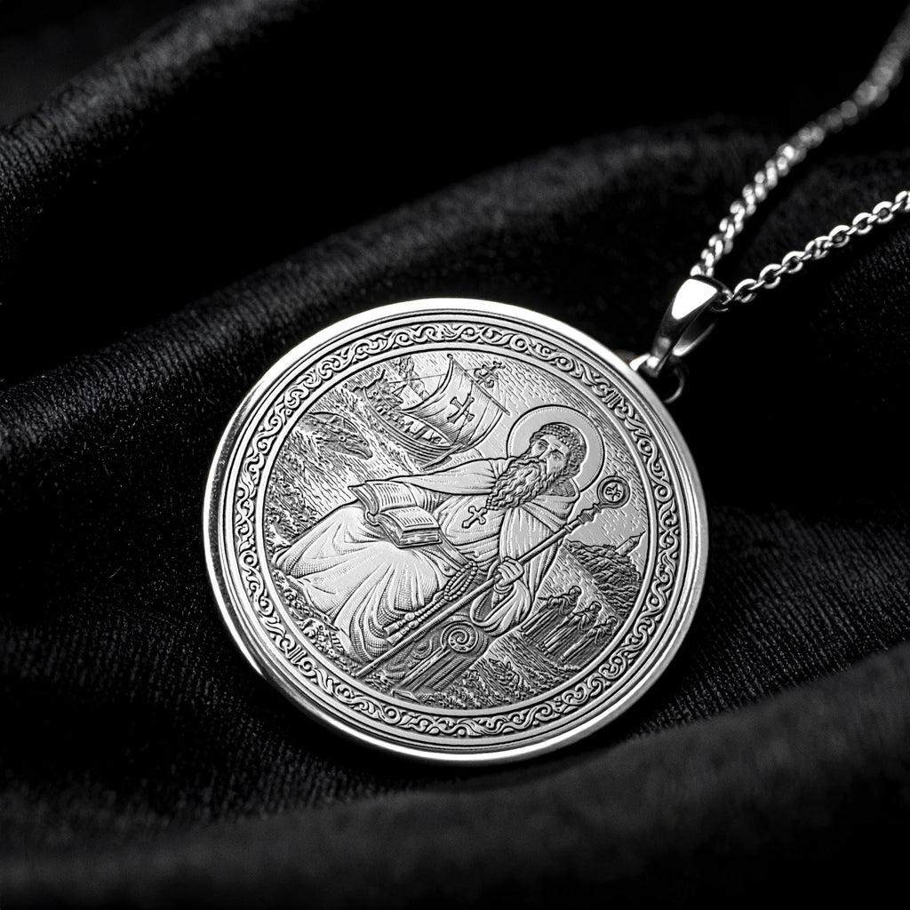 Saint Brendan Pendant Necklace – Journey, Faith & Courage