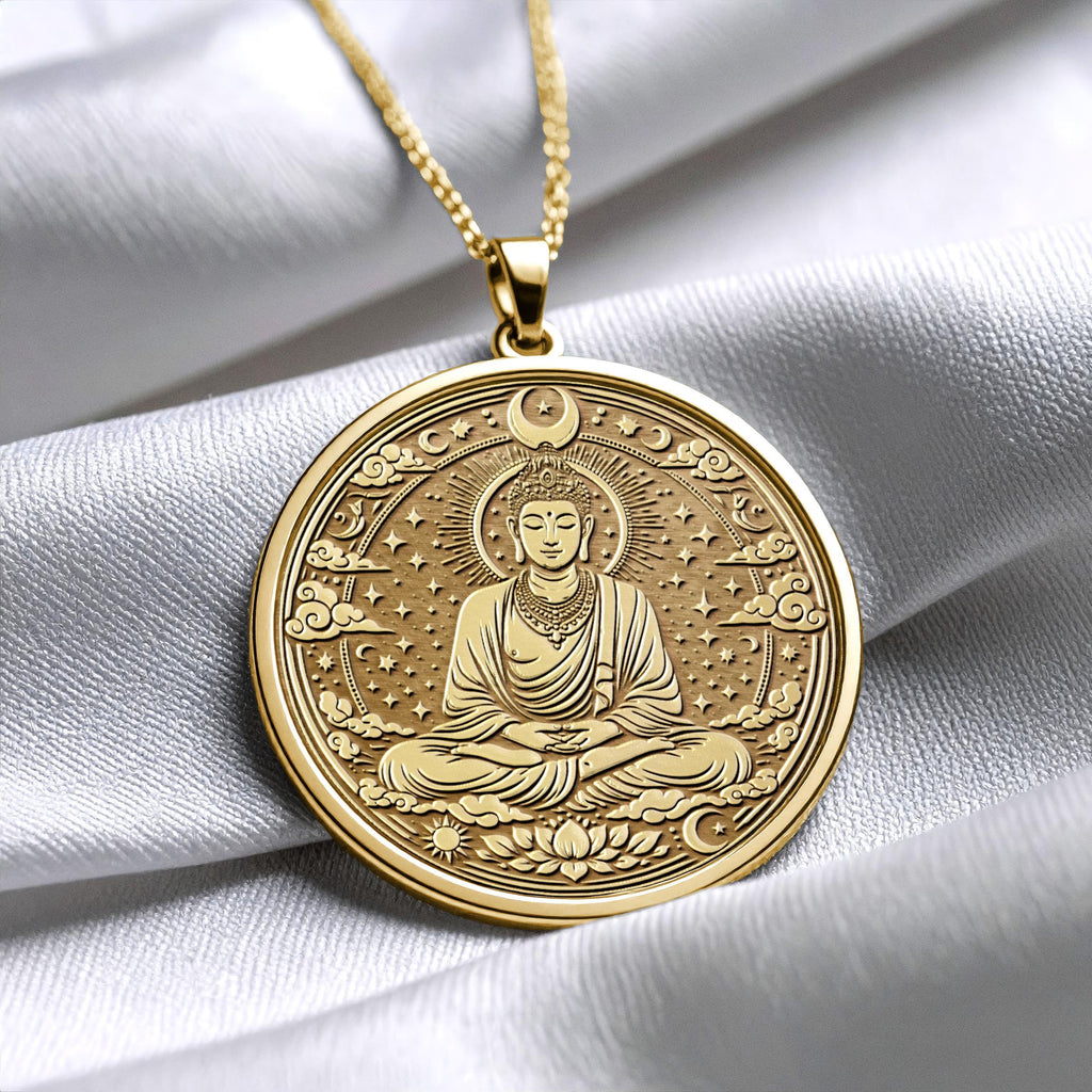Celestial Buddha Pendant Spiritual Necklace