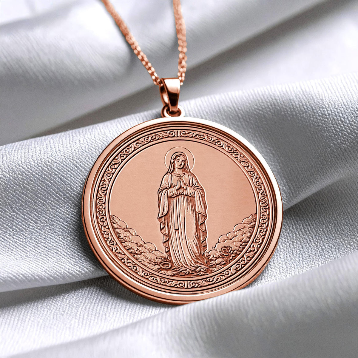 Virgin Mary Pendant Necklace – Faith, Grace & Divine Protection
