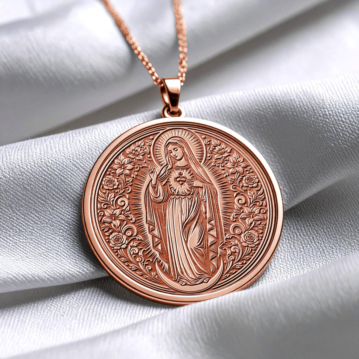 Virgin Mary Necklace – Faith, Protection & Divine Grace