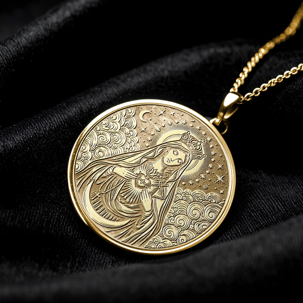 Mother Mary Pendant Necklace – Compassion, Faith & Divine Love