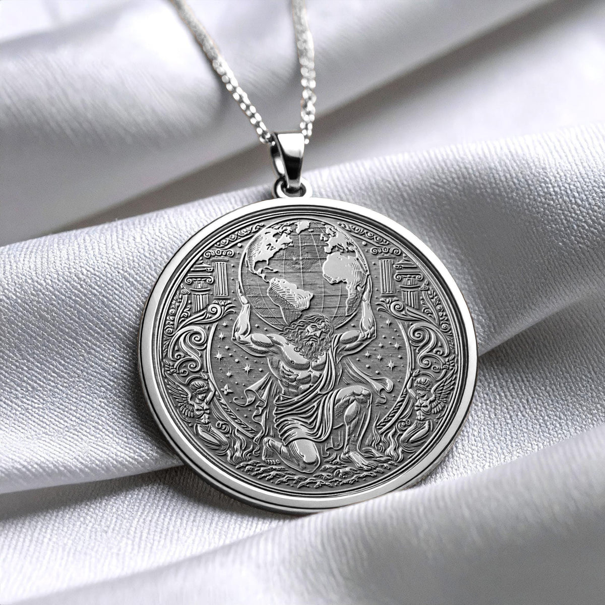 Atlas Pendant Necklace – Strength, Endurance & Limitless Power