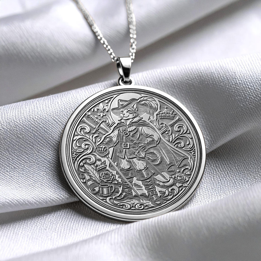 Fairy Tale Cat  Musketeer Pendant Necklace – Adventure, Courage & Playful Spirit
