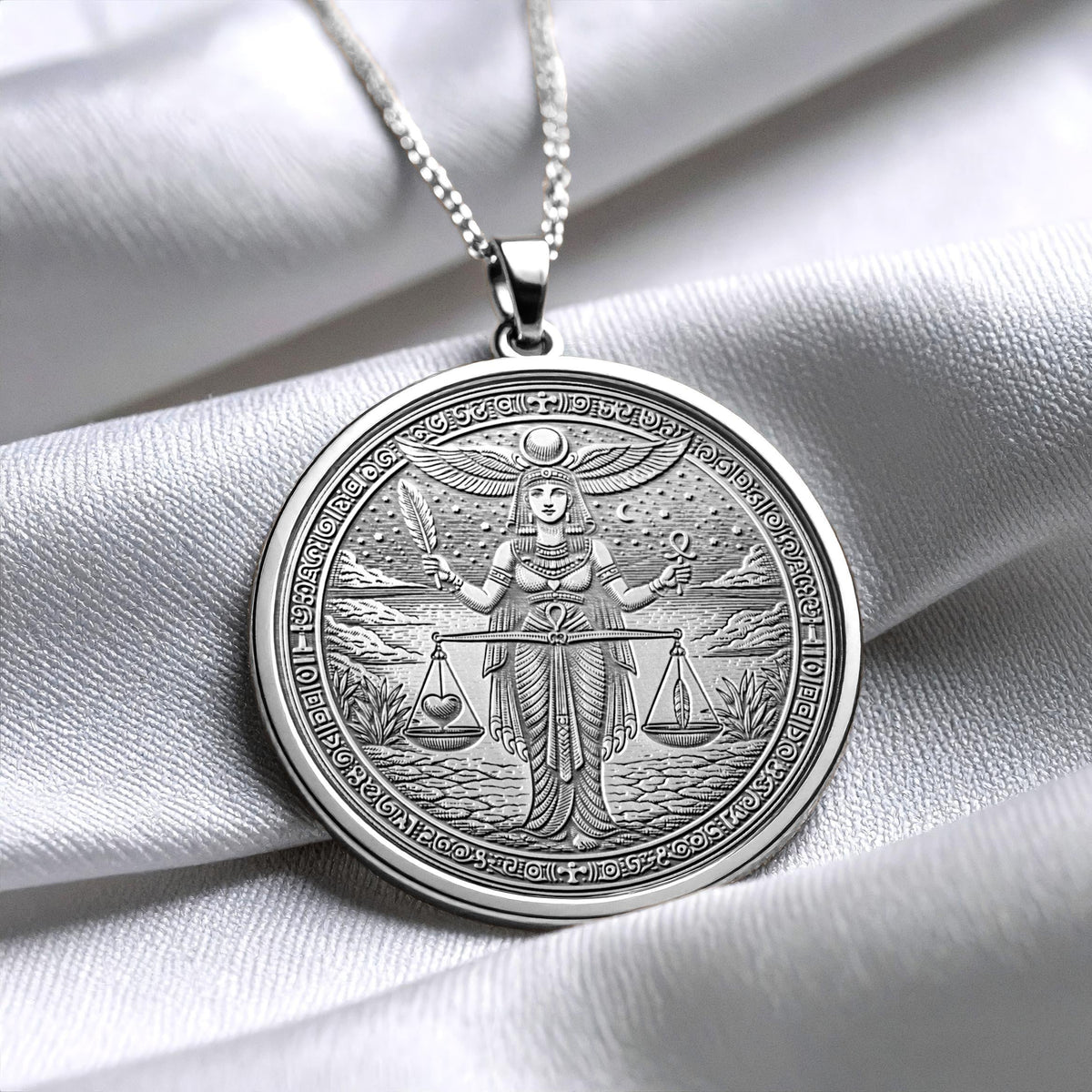 Ma’at Pendant Necklace – Truth, Balance & Divine Order