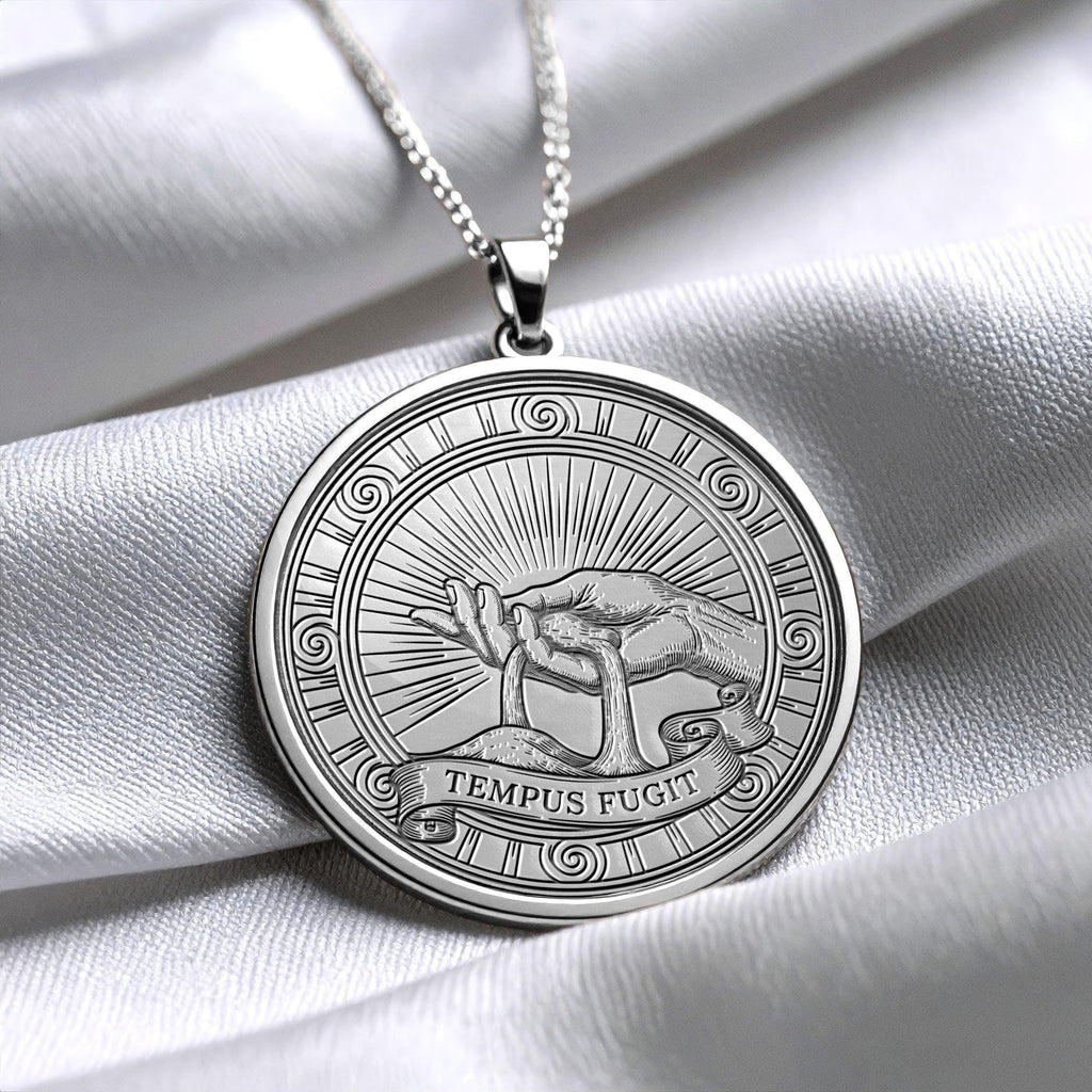 Tempus Fugit Pendant Necklace – A Timeless Reminder to Live Fully