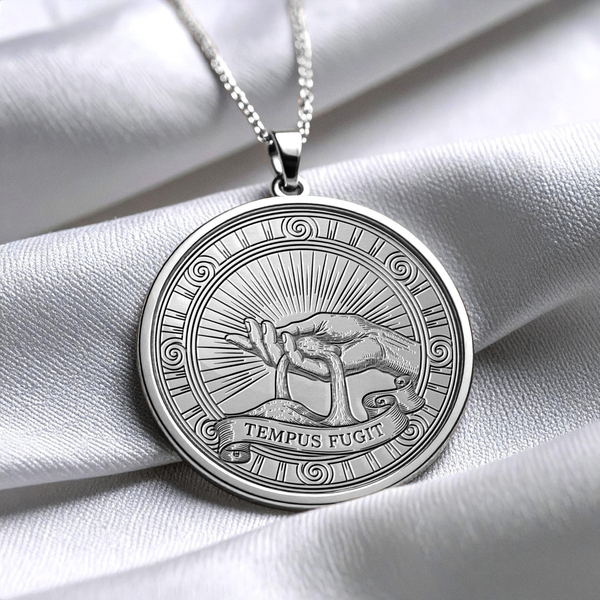 Tempus Fugit Pendant Necklace – A Timeless Reminder to Live Fully