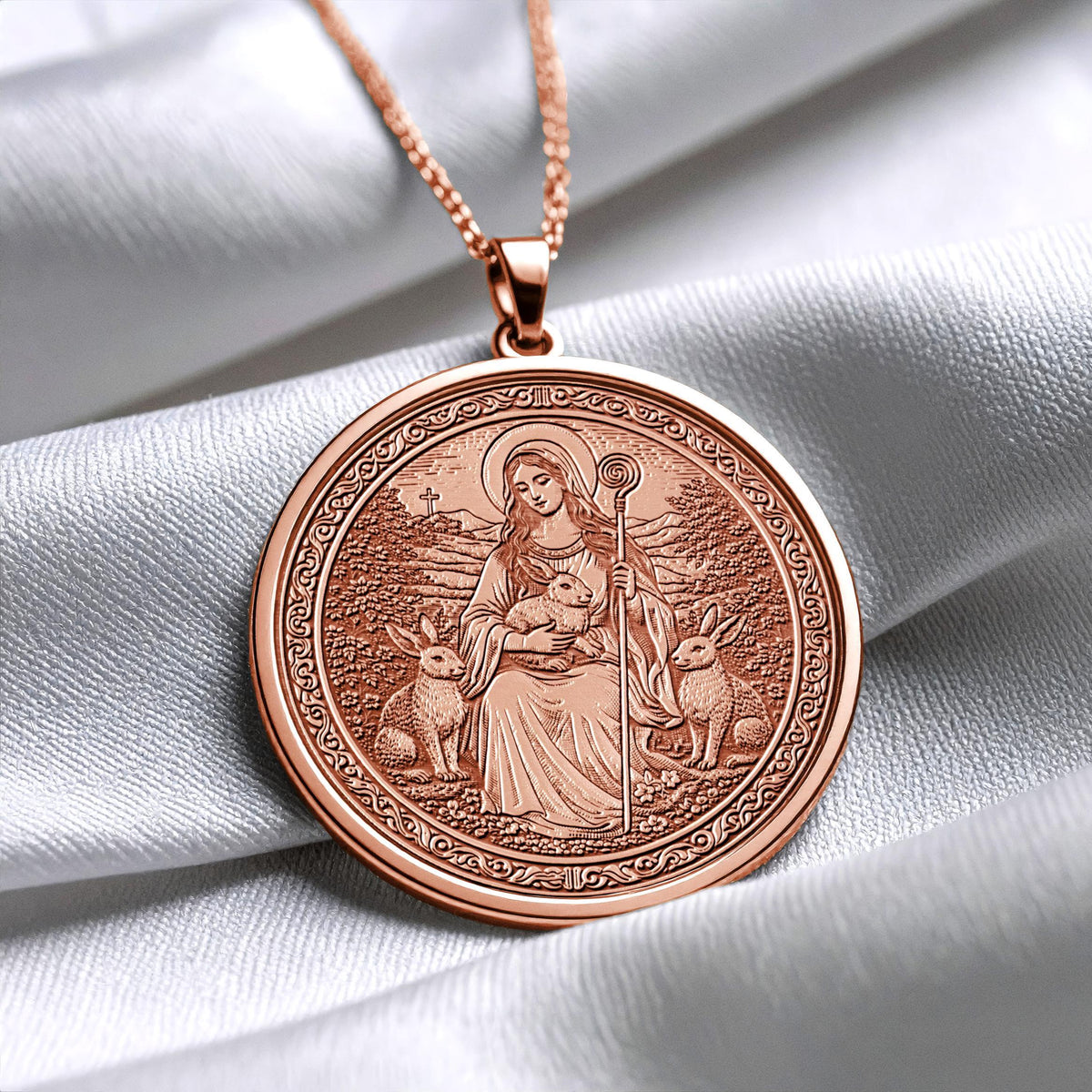 Saint Melangell Pendant – Protection, Compassion & Sacred Peace