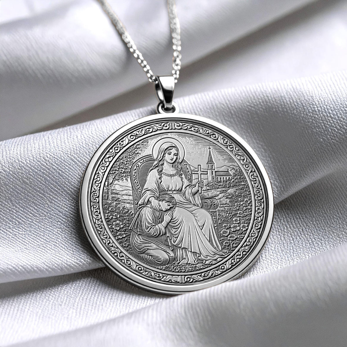 Saint Dymphna Pendant – Healing, Protection & Inner Peace