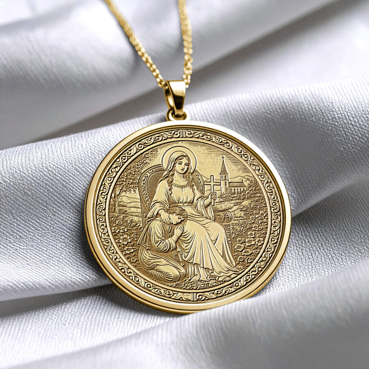 Saint Dymphna Pendant – Healing, Protection & Inner Peace