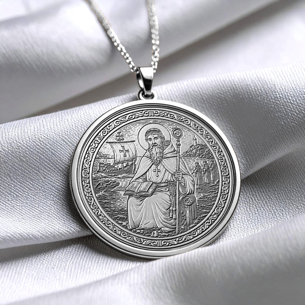 Saint Brendan Pendant Necklace – Journey, Faith & Courage
