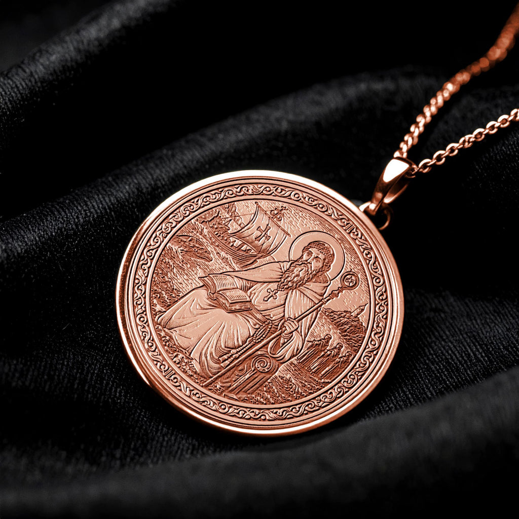 Saint Brendan Pendant Necklace – Journey, Faith & Courage