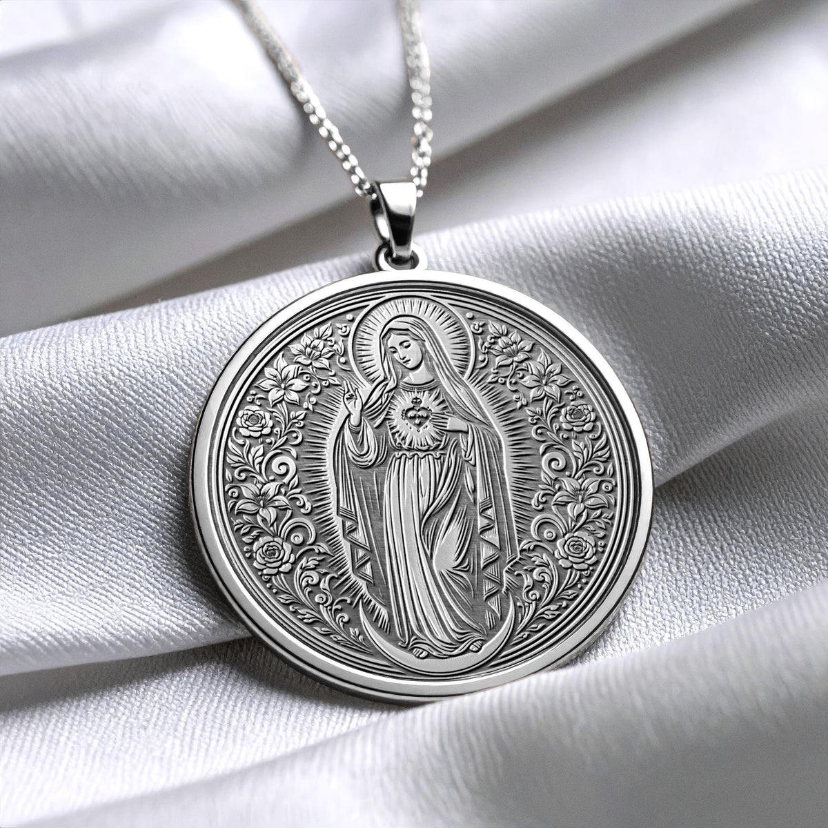 Virgin Mary Necklace – Faith, Protection & Divine Grace