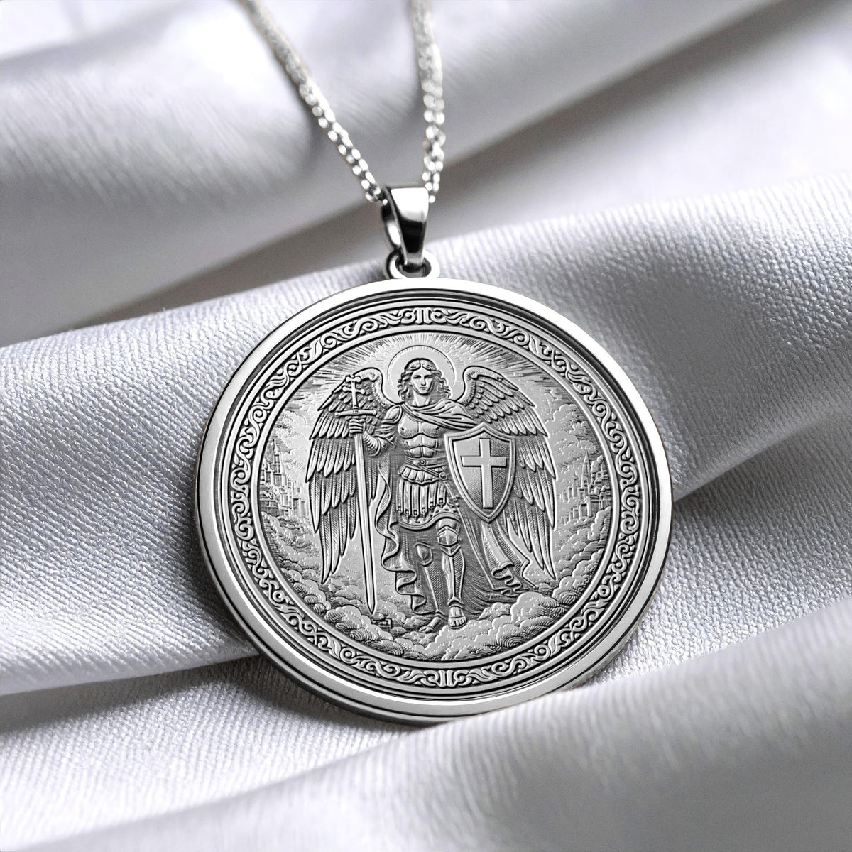 Archangel Michael Pendant Necklace – Protection, Courage & Divine Strength