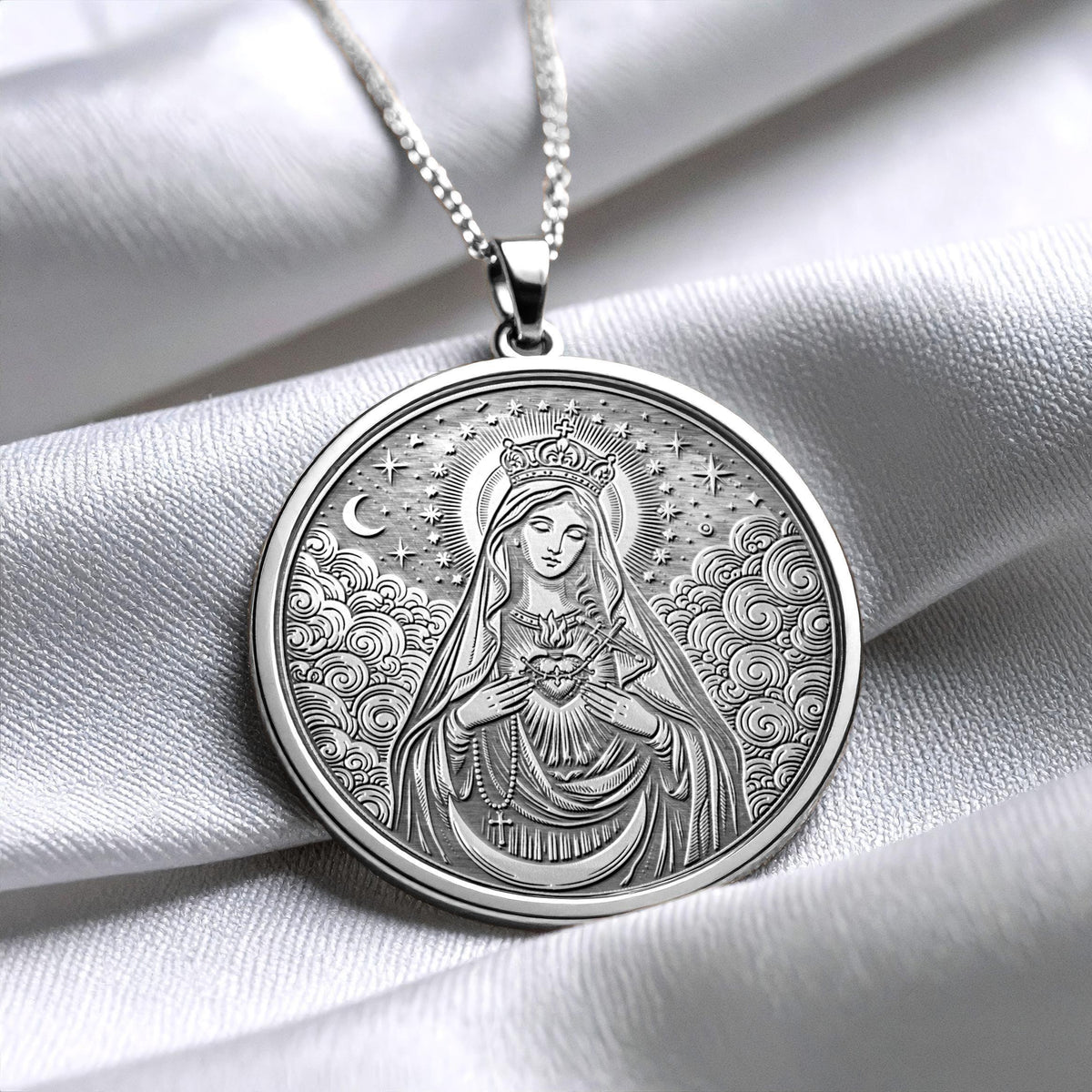 Mother Mary Pendant Necklace – Compassion, Faith & Divine Love