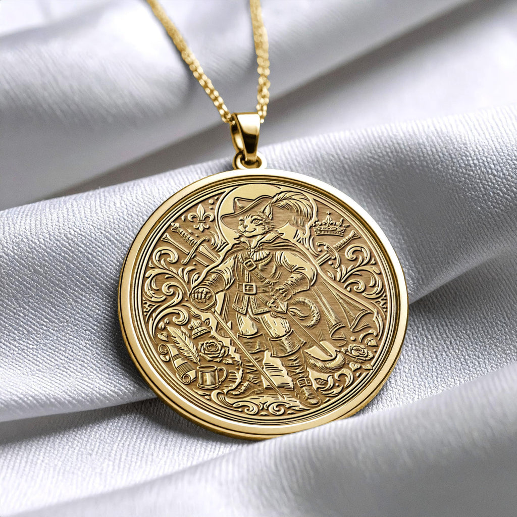 Fairy Tale Cat  Musketeer Pendant Necklace – Adventure, Courage & Playful Spirit