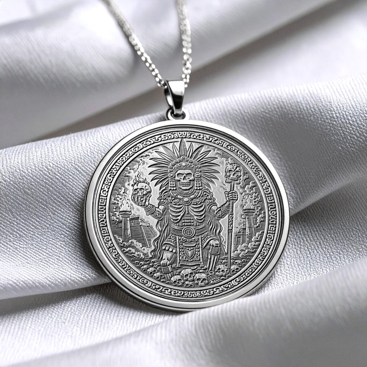 Mictlantecuhtli Pendant Necklace – Death, Transformation & Eternal Power