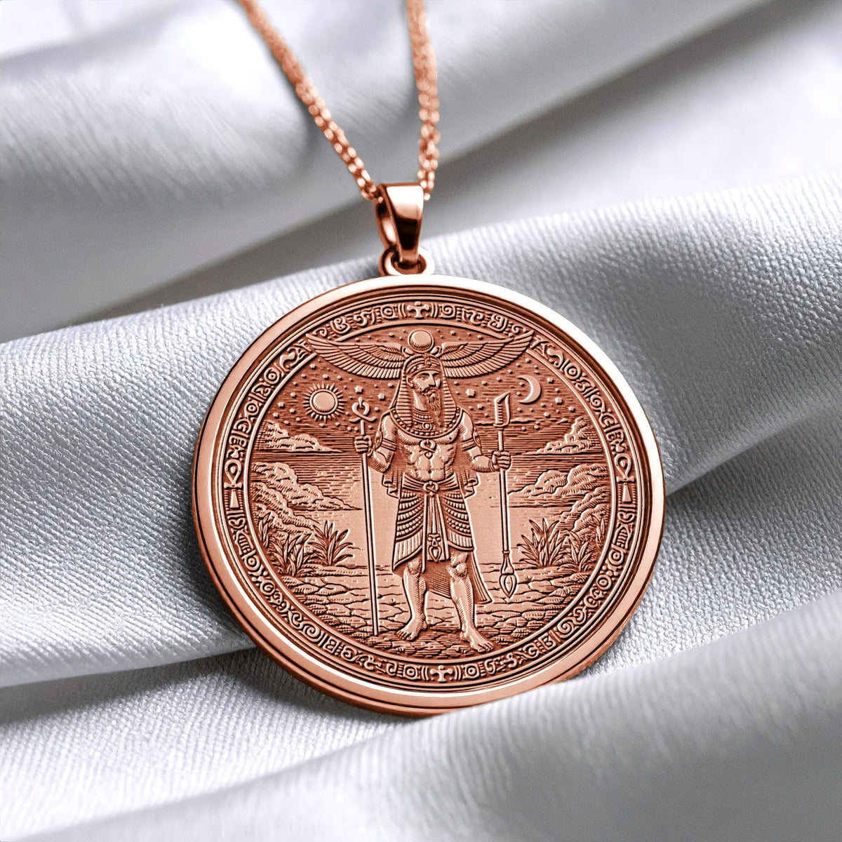Ancient Egyptian Geb Pendant Necklace – Earth, Stability & Life Force