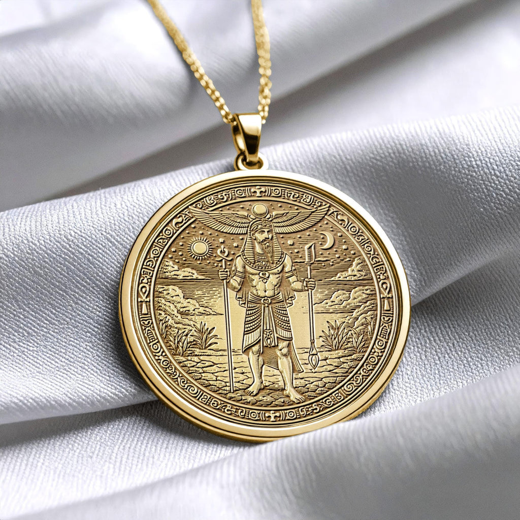 Ancient Egyptian Geb Pendant Necklace – Earth, Stability & Life Force