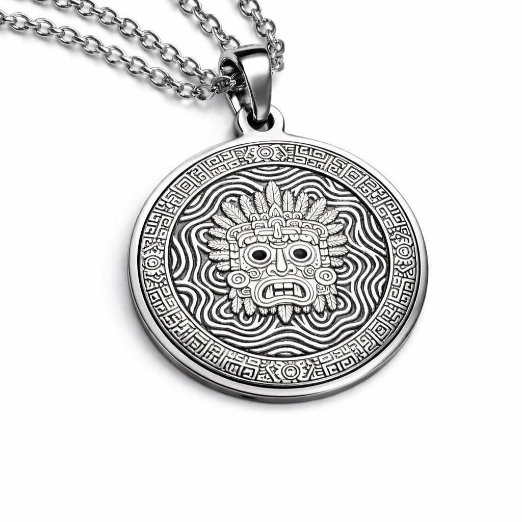 Tlaloc Pendant : Aztec Rain God Amulet of Power and Transformation