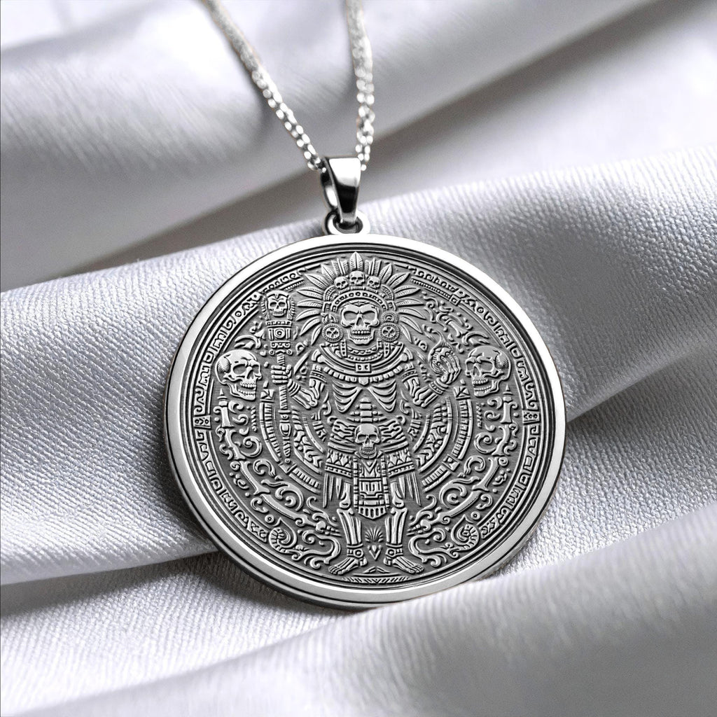 Mictlantecuhtli Pendant Necklace – Underworld, Transformation & Eternal Strength