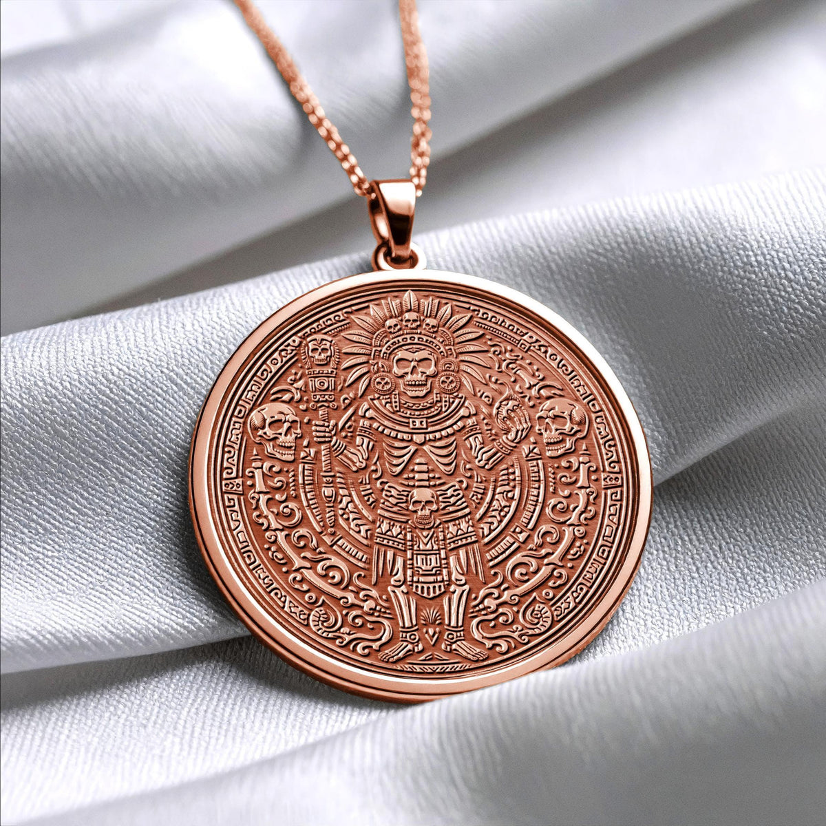 Mictlantecuhtli Pendant Necklace – Underworld, Transformation & Eternal Strength