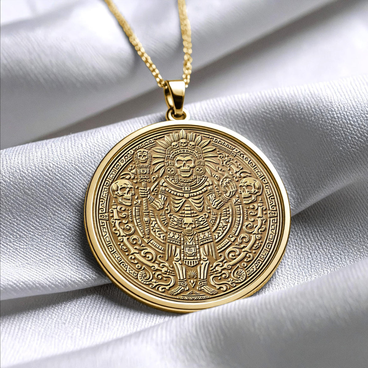 Mictlantecuhtli Pendant Necklace – Underworld, Transformation & Eternal Strength