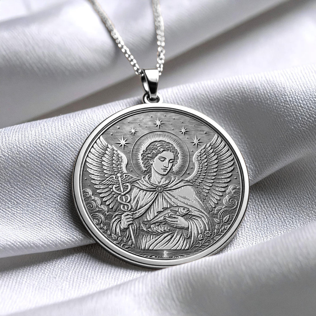 Archangel Raphael Pendant Necklace – Healing, Protection & Divine Guidance