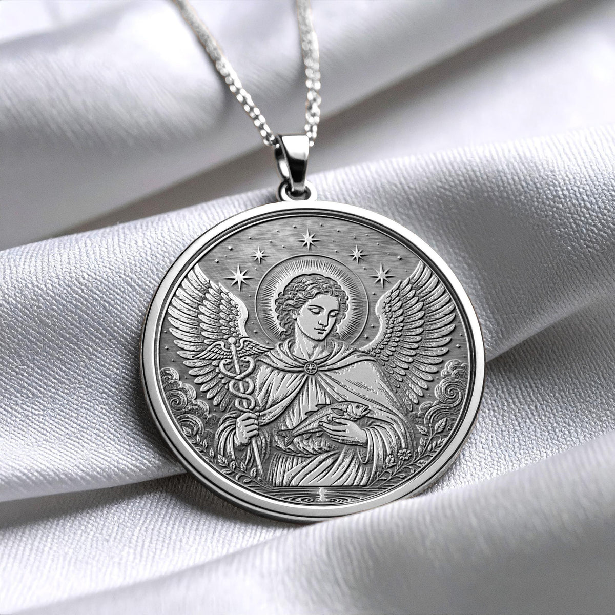Archangel Raphael Pendant Necklace – Healing, Protection & Divine Guidance