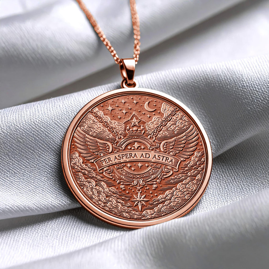 Per Aspera Ad Astra Pendant Necklace – Perseverance, Hope & Reaching the Stars