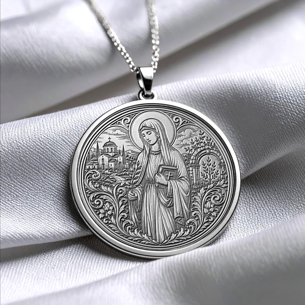 Saint Macrina Pendant Necklace – Wisdom, Faith & Inner Strength
