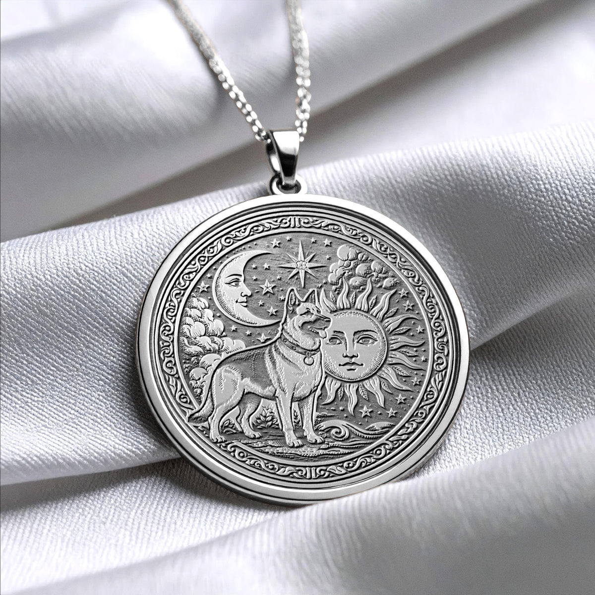 German Shepherd Pendant Necklace – Loyalty, Protection & Courage