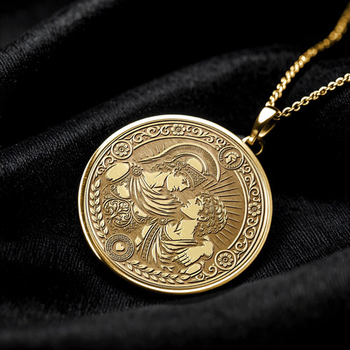 Achilles and Patroclus Pendant Necklace – Love , Destiny & Unbreakable Bond